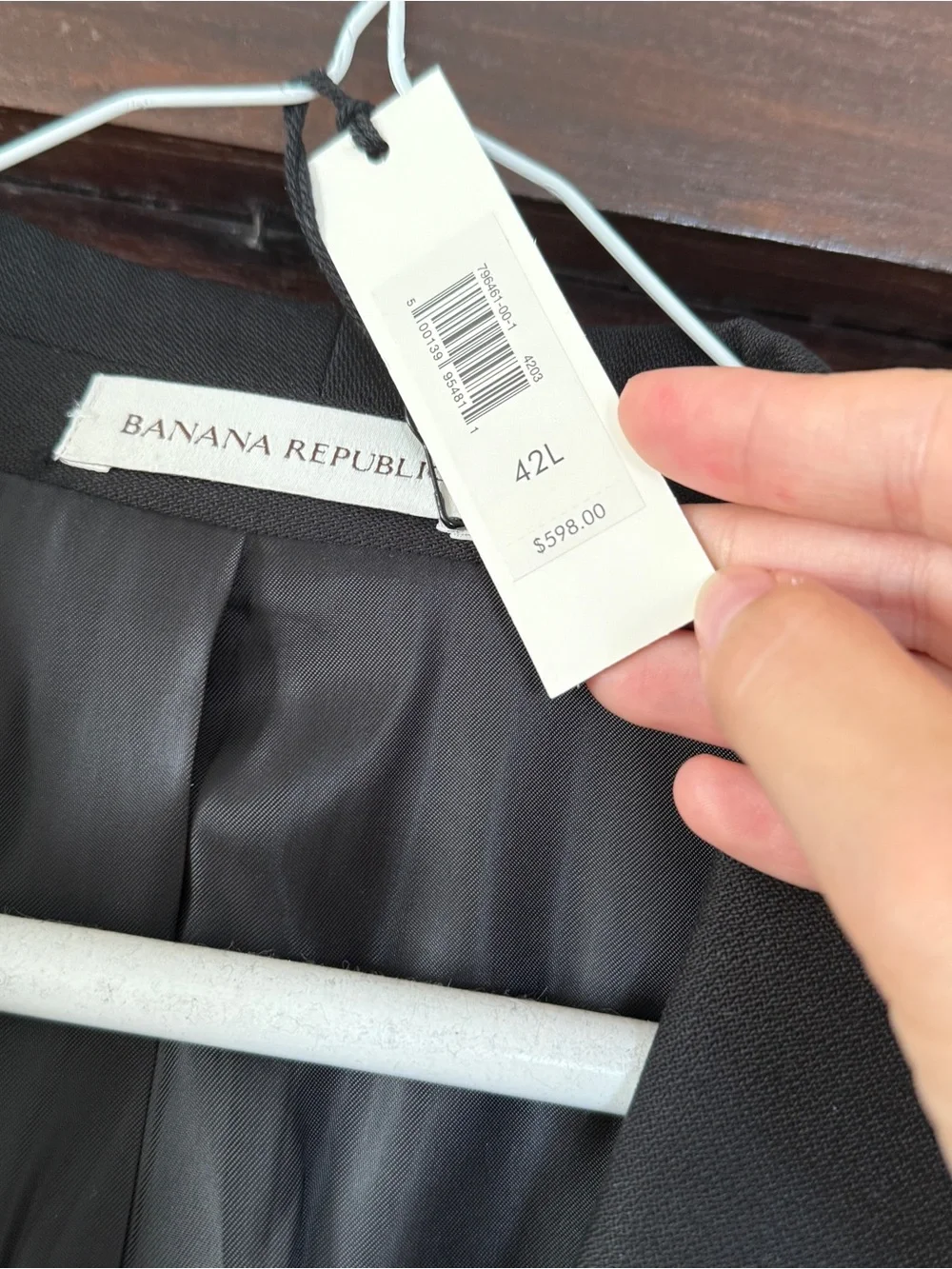 NEW Banana Republic Black Double-Breasted Lapel Tuxedo Jacket